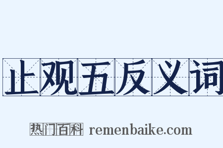 止观五反义词是什么意思的图片